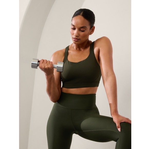 NWT Athleta Train Free Sports Bra D-DD | Aspen Olive - Picture 9 of 12